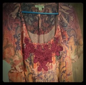 Sheer Top with Ribbon Detail